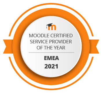 eLeDia ist 2021 als EMEA Partner of the Year von Moodle ausgezeichnet