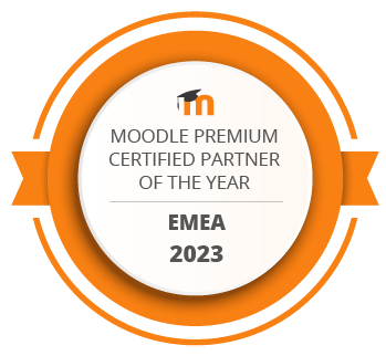 eLeDia ist 2023 als EMEA Partner of the Year von Moodle ausgezeichnet