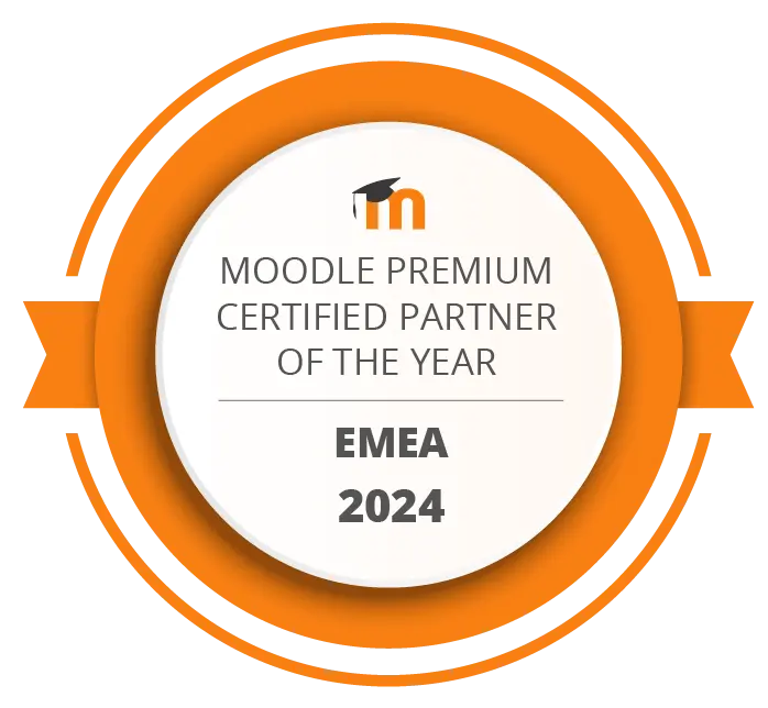 eLeDia ist 2024 als EMEA Partner of the Year von Moodle ausgezeichnet